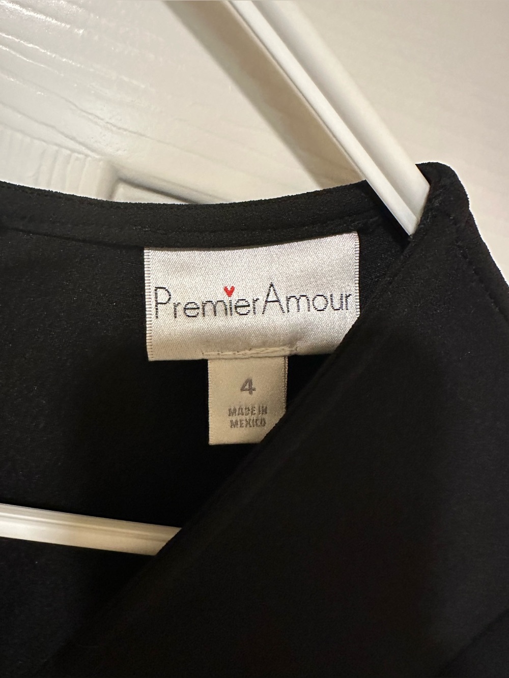 Premier Amour Black 3/4 Sleeve Dress Gold Zipper Dress Size 4 NWT - Picture 6 of 13